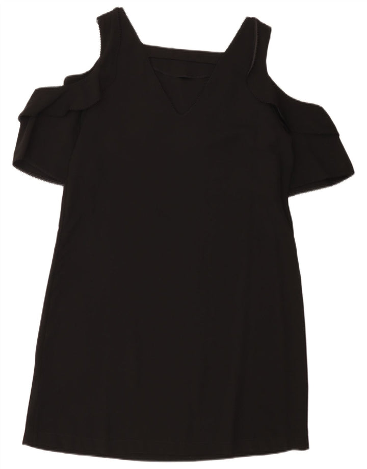 Next Rochie pentru femei cu umăr dezactivat UK 12 Poliester mediu negru