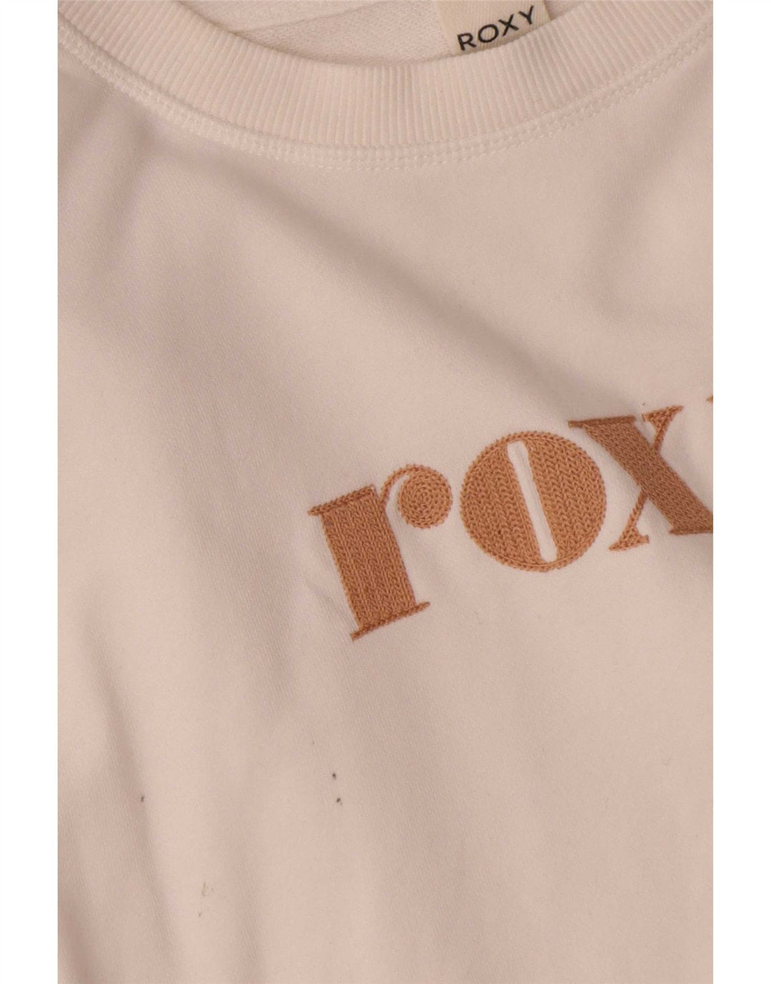 Roxy női túlméretezett Crop grafikus pulóver UK 10 kis fehér