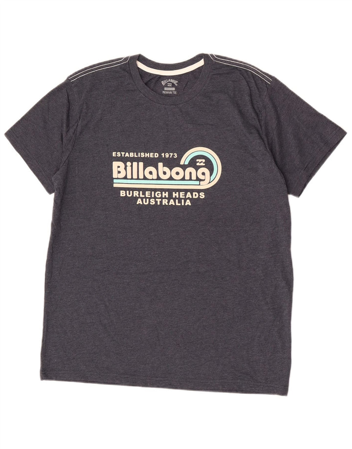 Billabong Mens Graphic T-Shirt Top Medium Grey Cotton