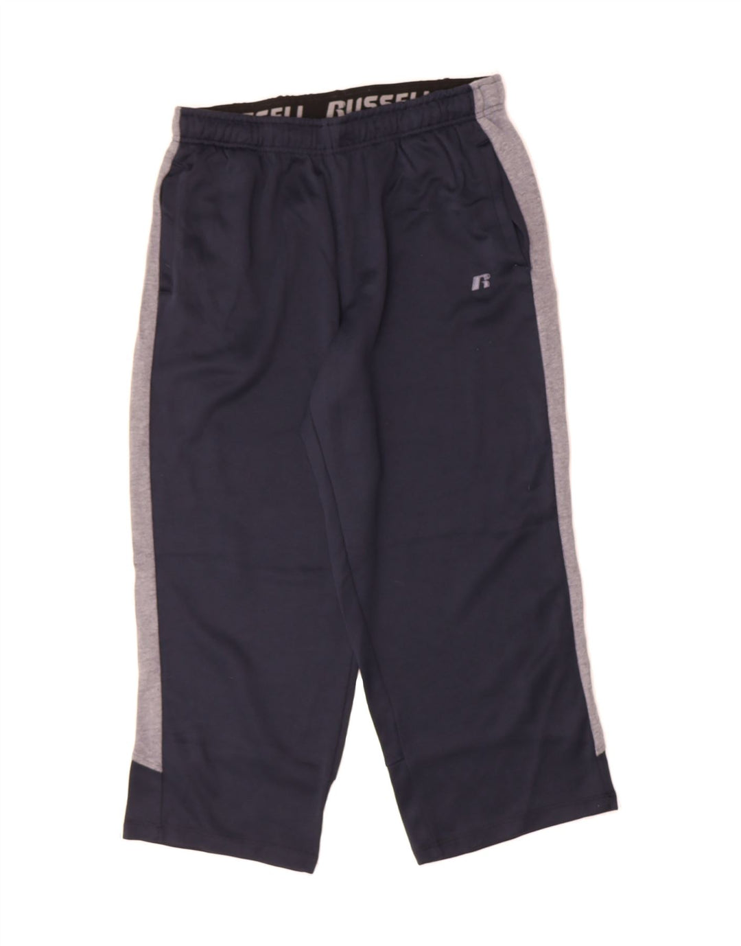 RUSSELL ATHLETIC Mens Tracksuit Trousers Small  Navy Blue Colourblock Vintage Russell Athletic and Second-Hand Russell Athletic from Messina Hembry 
