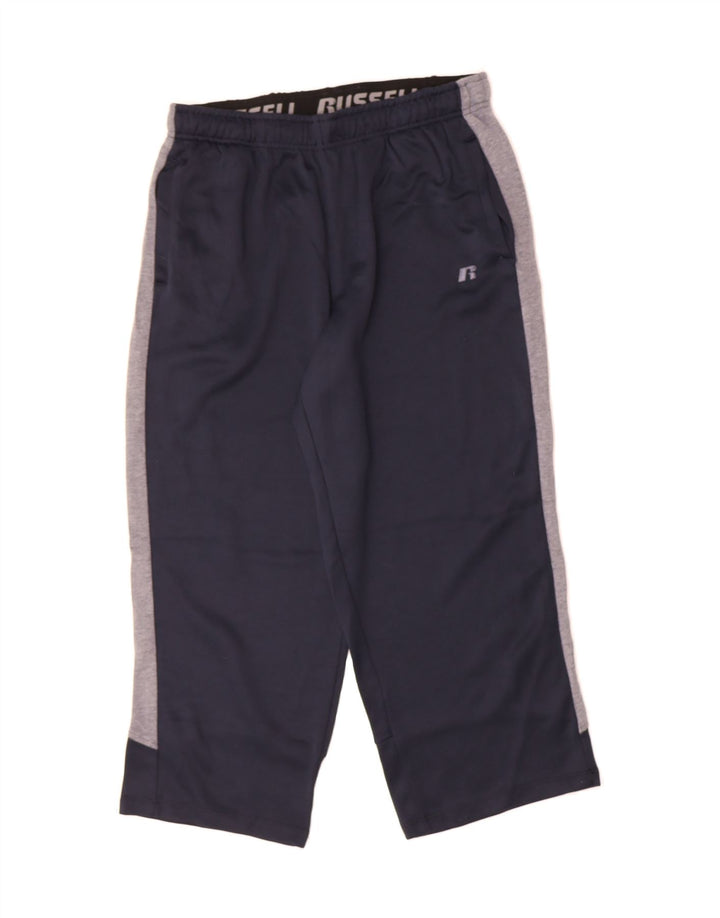 RUSSELL ATHLETIC Mens Tracksuit Trousers Small  Navy Blue Colourblock Vintage Russell Athletic and Second-Hand Russell Athletic from Messina Hembry 