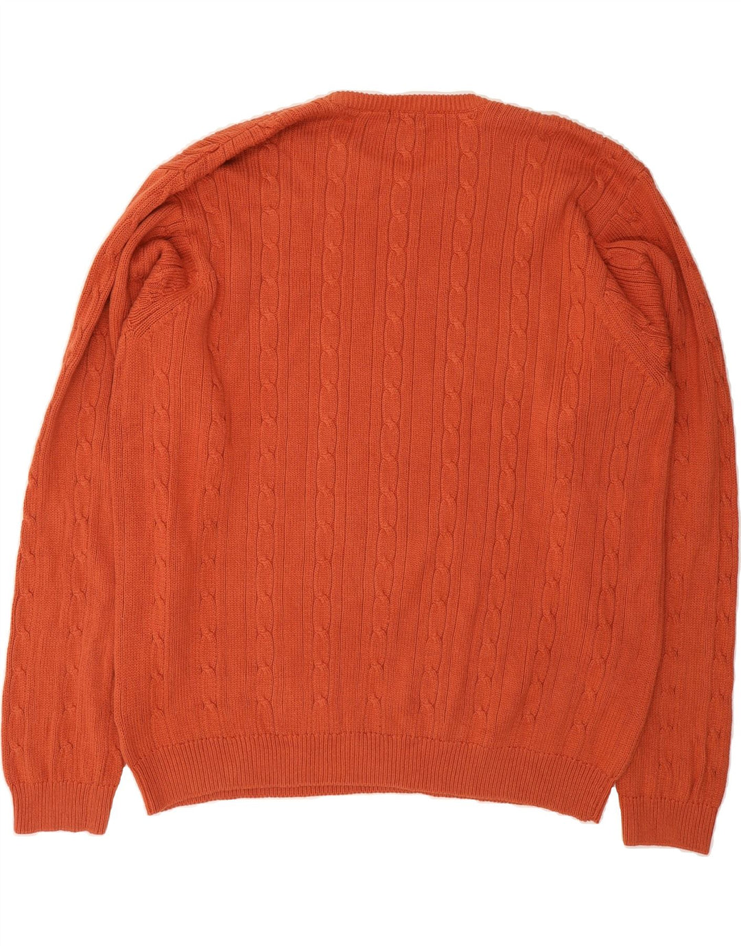 IZOD Mens Crew Neck Jumper Sweater Large Orange Cotton Vintage Izod and Second-Hand Izod from Messina Hembry 