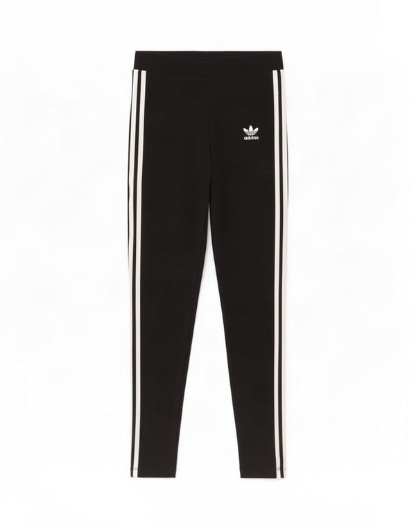 Adidas Damen Leggings UK 8 Small Schwarz Baumwolle