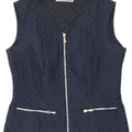 Gilet matelassé femme vintage IT 42 Polyester bleu marine moyen