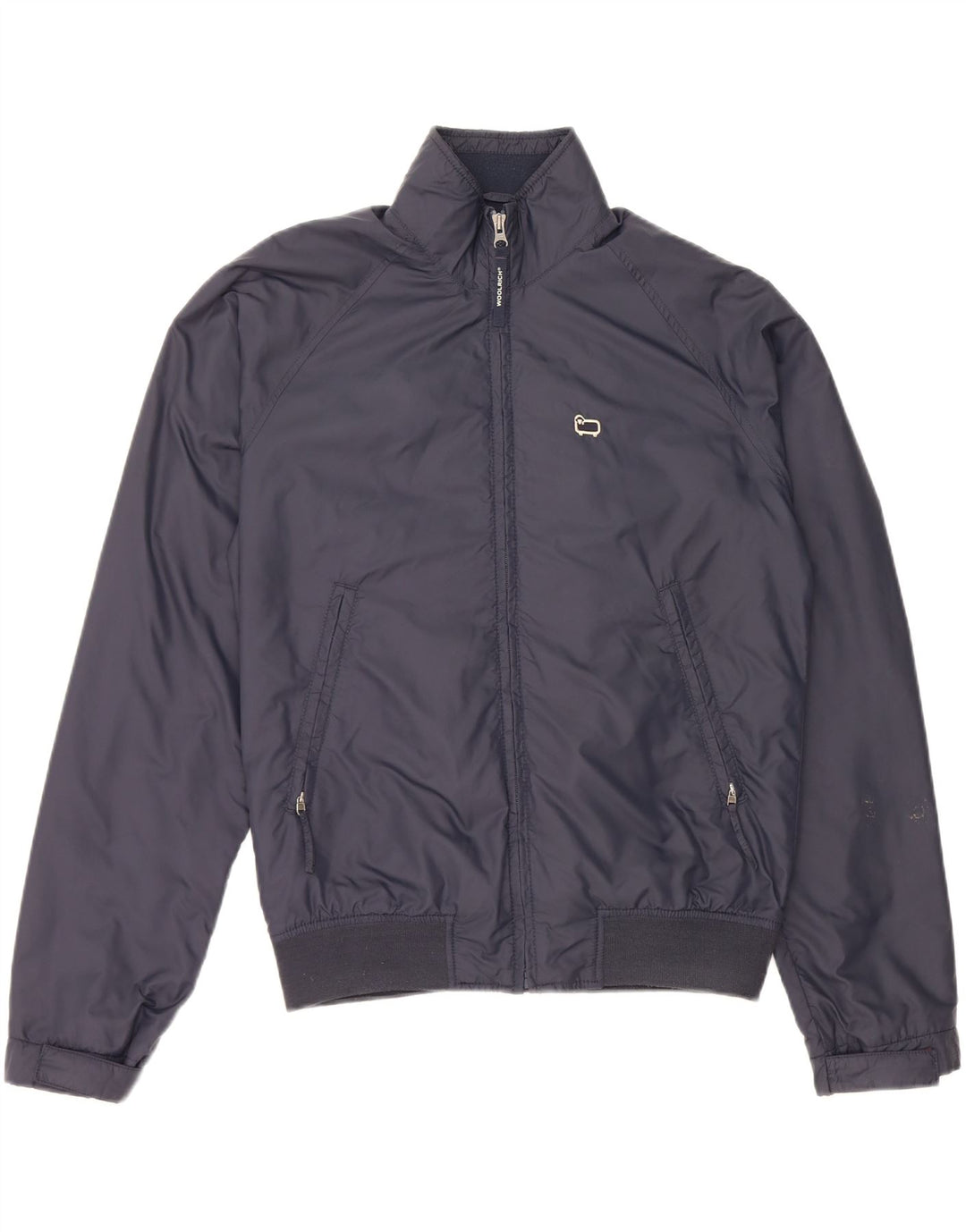 Jachetă bomber grafică pentru bărbați WOOLRICH Marea Britanie 38 Nailon mediu bleumarin