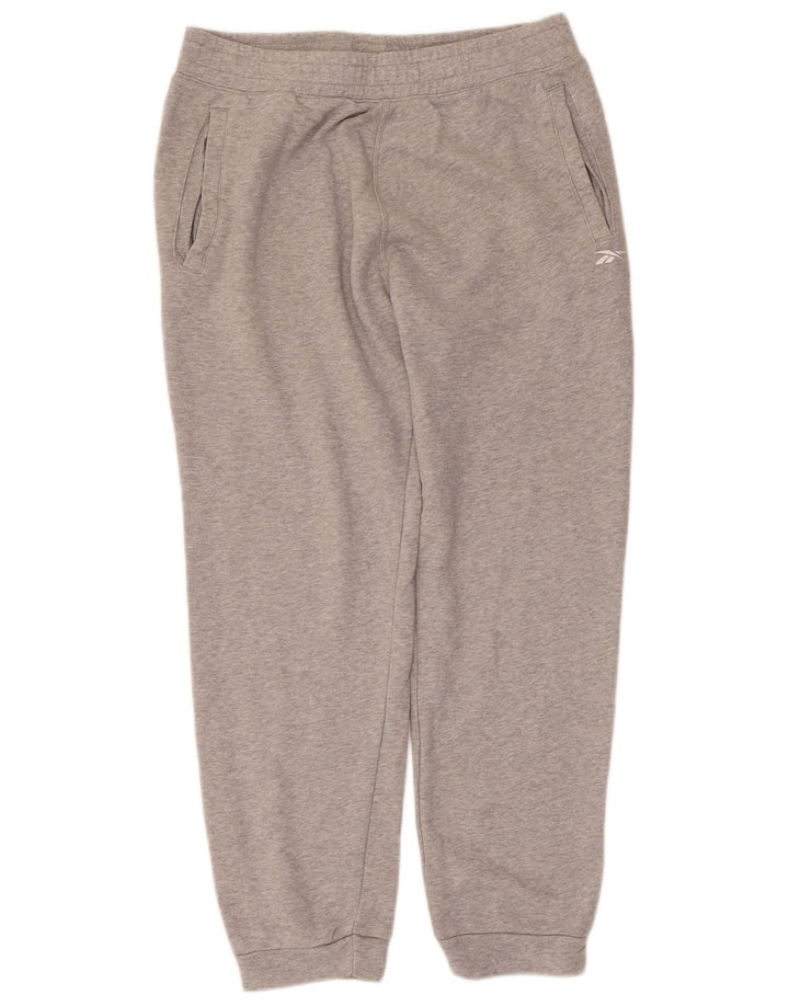 Reebok Mens Tracksuit Trousers Joggers Medium  Grey Flecked Cotton