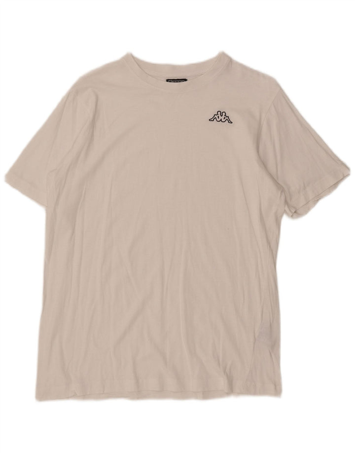 Мужская футболка Kappa Top из белого хлопка среднего размера