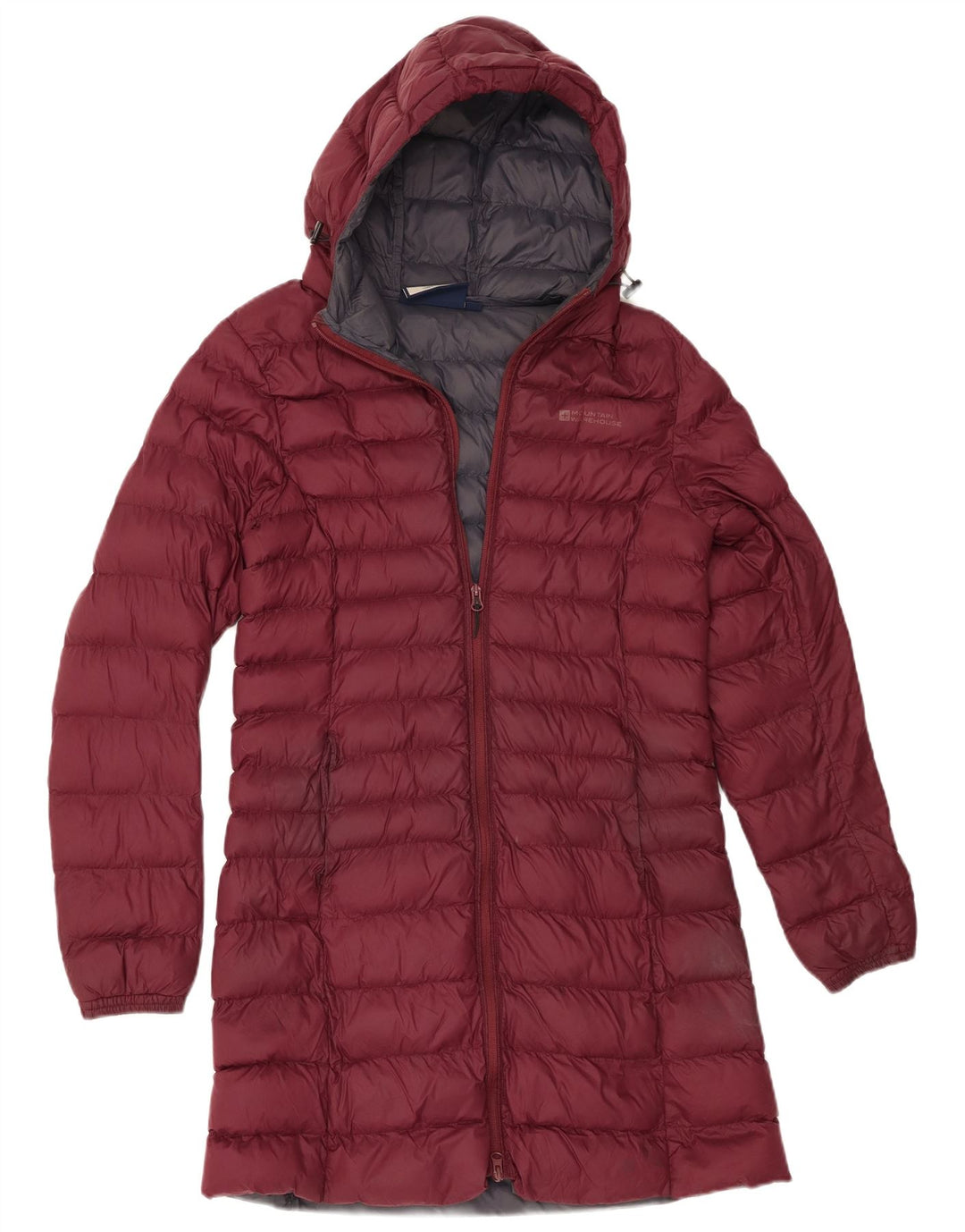 Mountain Warehouse Womens Hooded Padded Jacket UK 12 Medium Burgundy Nylon