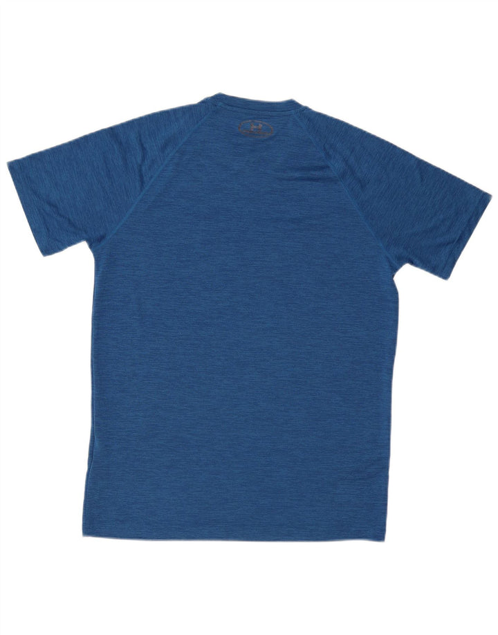 UNDER ARMOUR Mens Heat Gear T-Shirt Top Small Blue Flecked Polyester