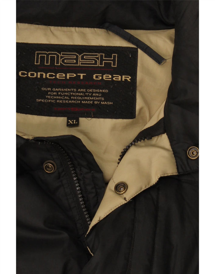 Mash Mens Hooded Padded Jacket UK 42 XL Black