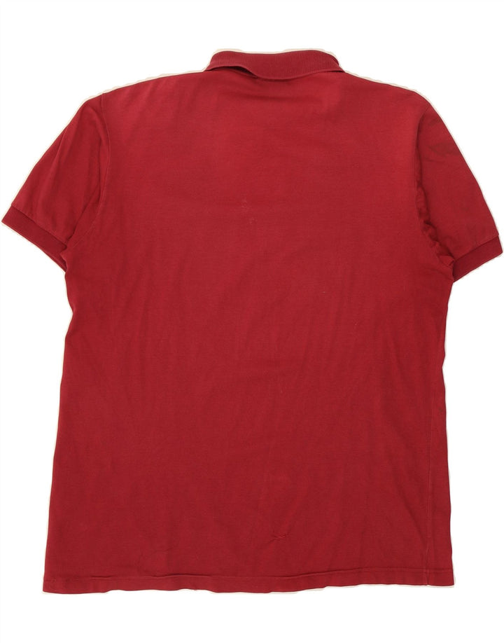 SERGIO TACCHINI Mens Polo Shirt IT 50 Medium Burgundy Cotton Vintage Sergio Tacchini and Second-Hand Sergio Tacchini from Messina Hembry 