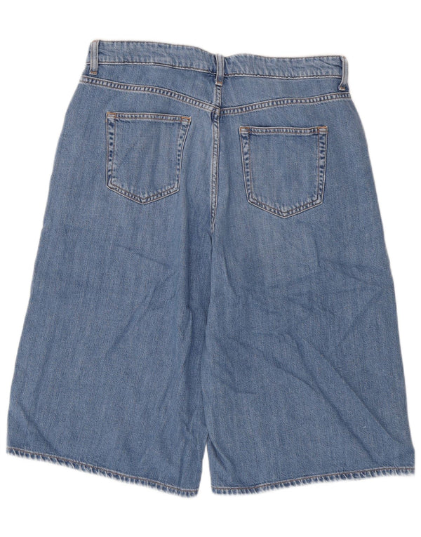 Marks & Spencer Culotte Bermuda en jean pour femme UK 16 Large W34 Bleu