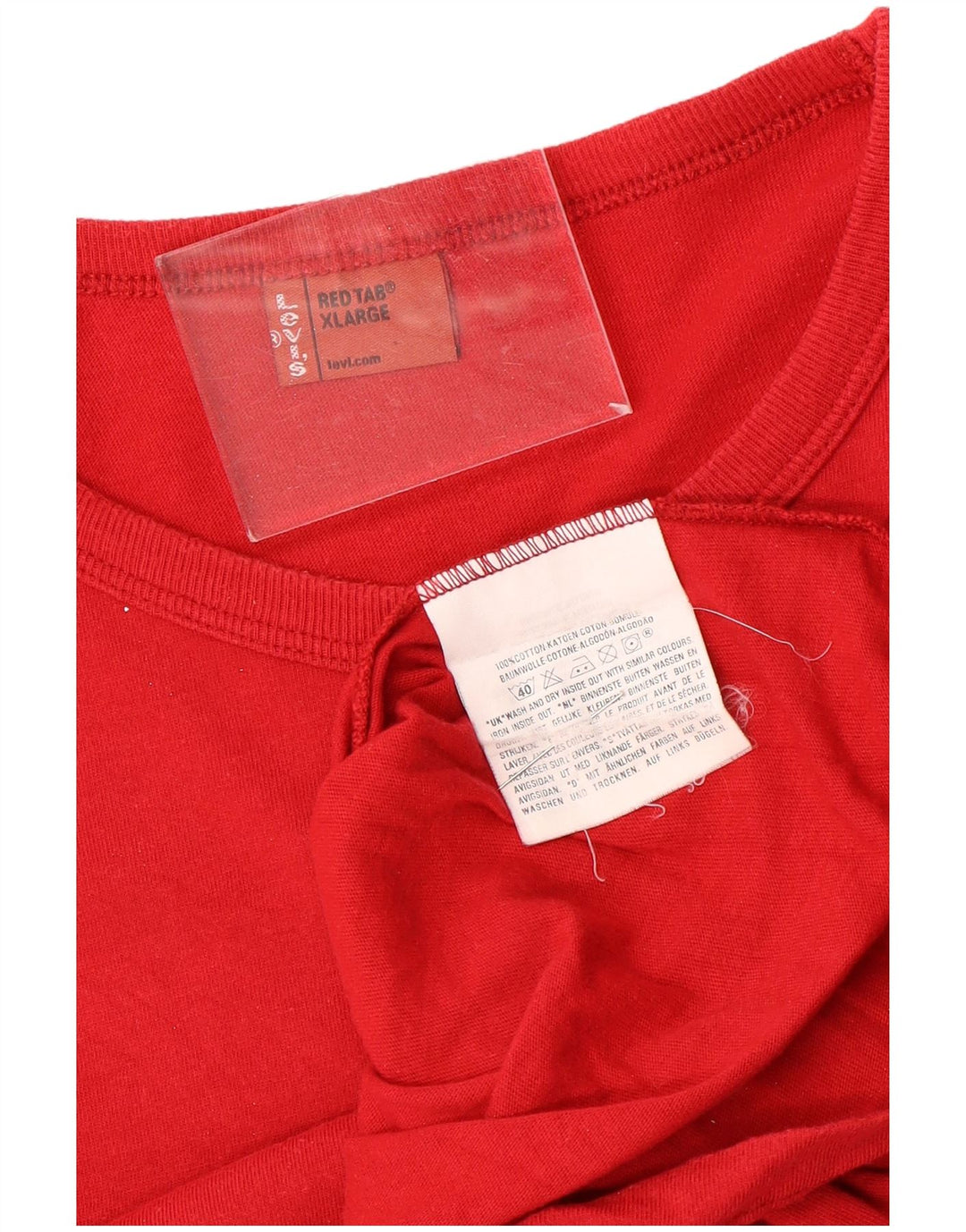 Levi's Mens Graphic T-Shirt Top XL Red Cotton