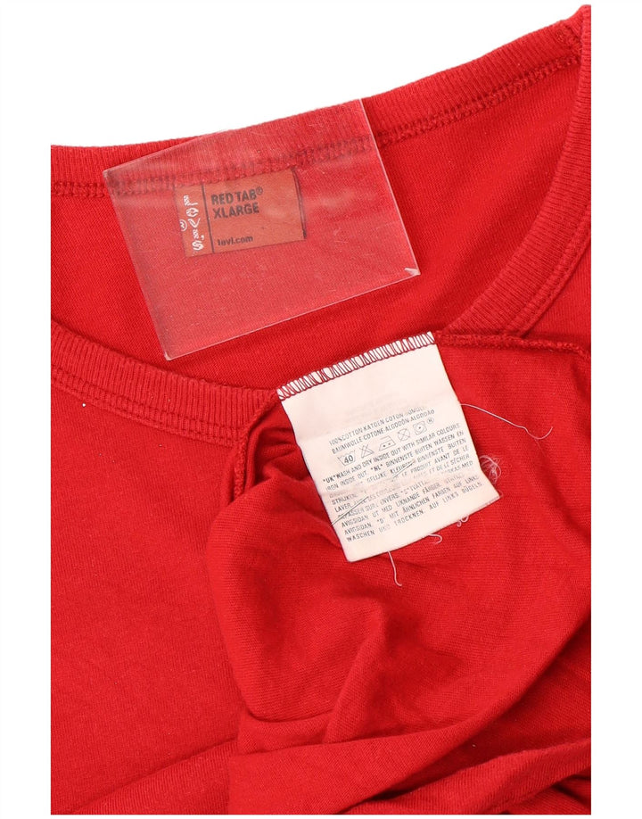 Levi's Mens Graphic T-Shirt Top XL Red Cotton