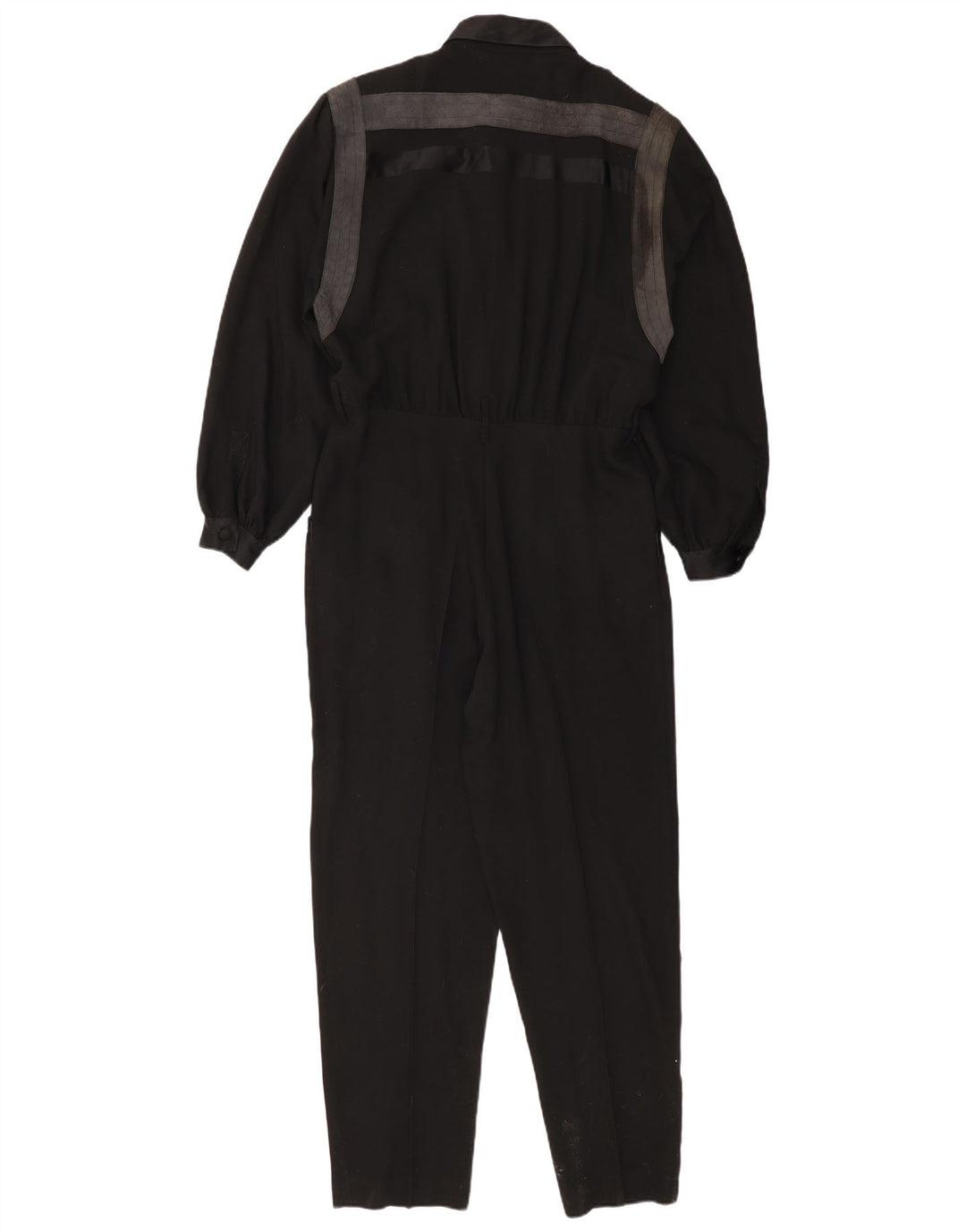 De Pietri Womens Long Sleeve Jumpsuit IT 44 Medium Black Colourblock