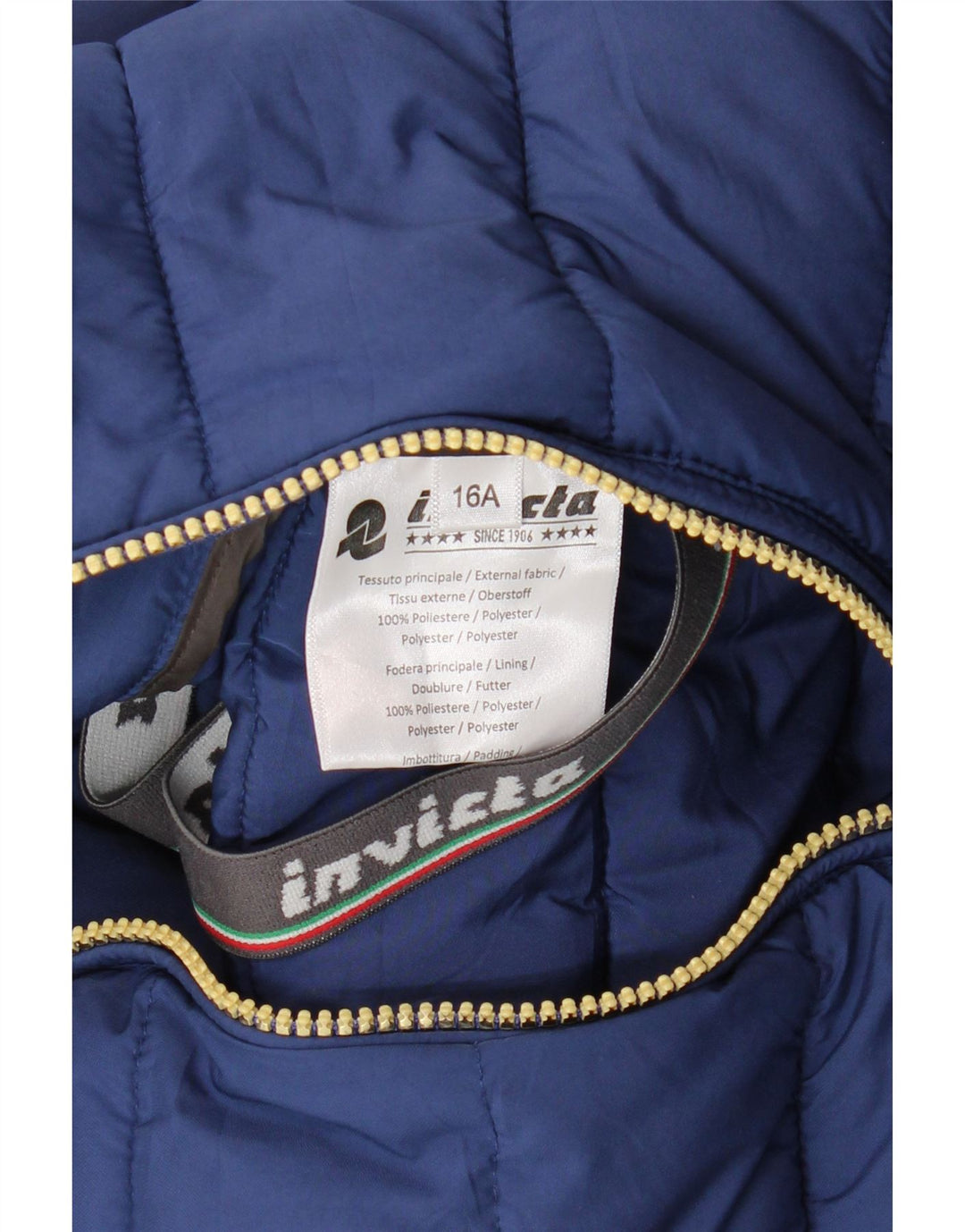 Invicta Girls Hooded Padded Jacket 15-16 Years Navy Blue Polyester