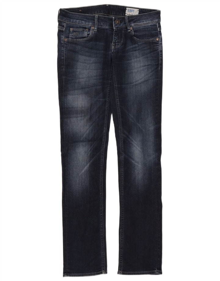G-Star Womens 3301 Slim Jeans W30 L31 Navy Blue