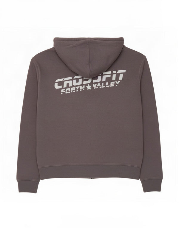 Russell Athletic Mens Zip Hoodie Sweater Medium Grey Cotton