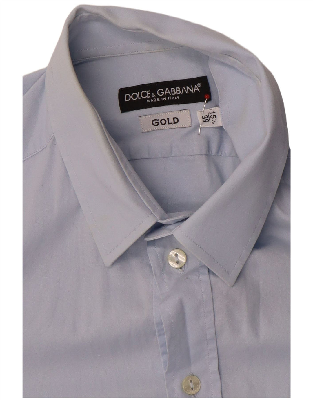 Dolce & Gabbana Mens Shirt Size 15 1/2 39 Medium Blue