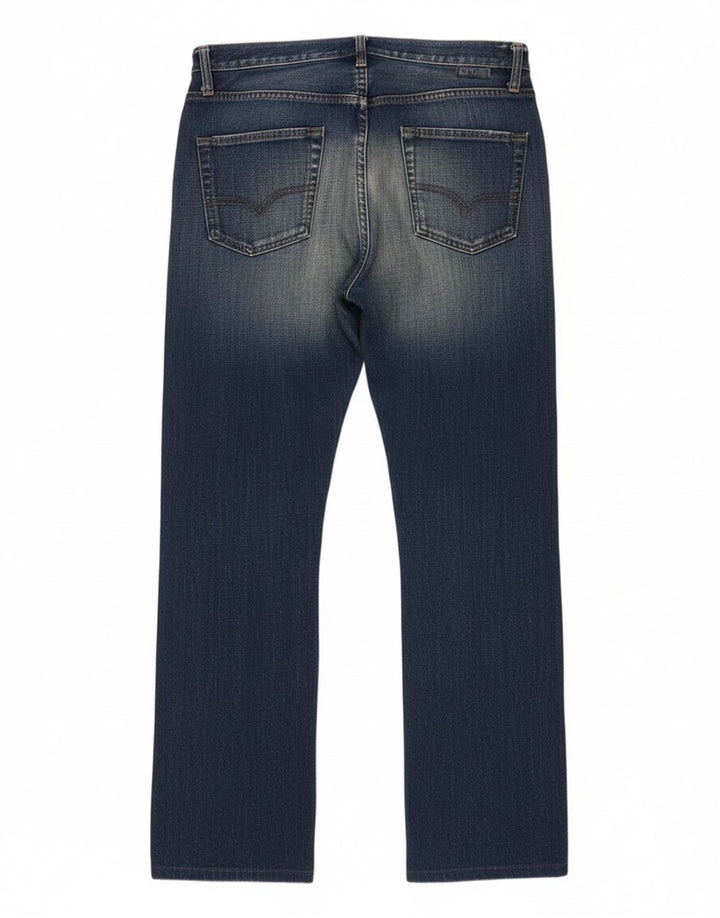 Replay Womens Straight Jeans W29 L32 Navy Blue Cotton