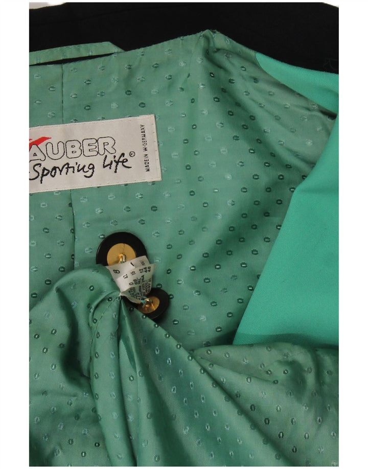 HAUBER Womens Double Breasted Blazer Jacket UK 16 Large Turquoise