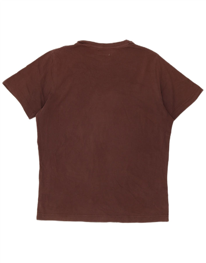 Kappa Mens Graphic T-Shirt Top Medium Brown Cotton