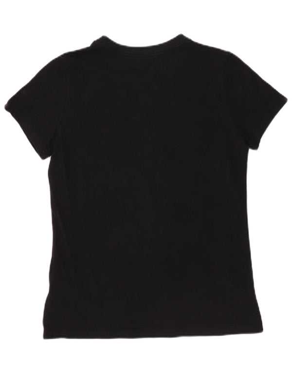 Nike Womens Graphic T-Shirt Top UK 10 Small Schwarz Baumwolle