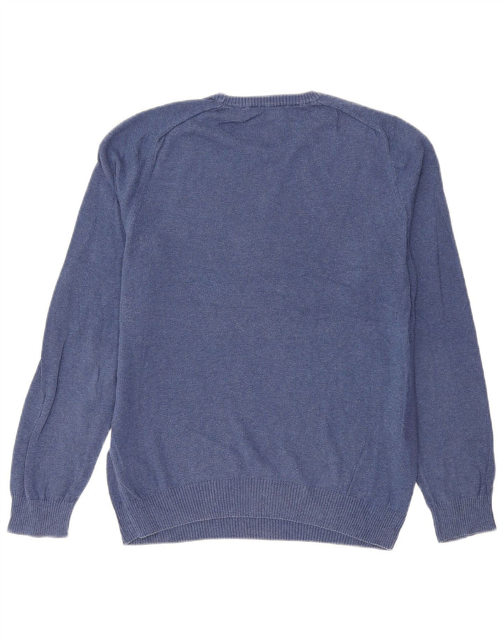 Penguin Mens Crew Neck Jumper Sweater Medium Blue Cotton