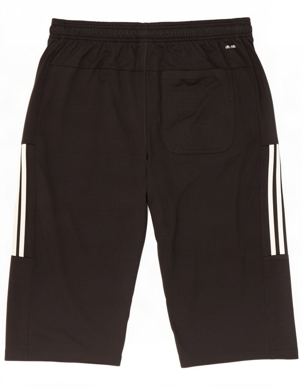 Pantaloncini sportivi Adidas Climalite Bermuda da uomo grandi in poliestere nero
