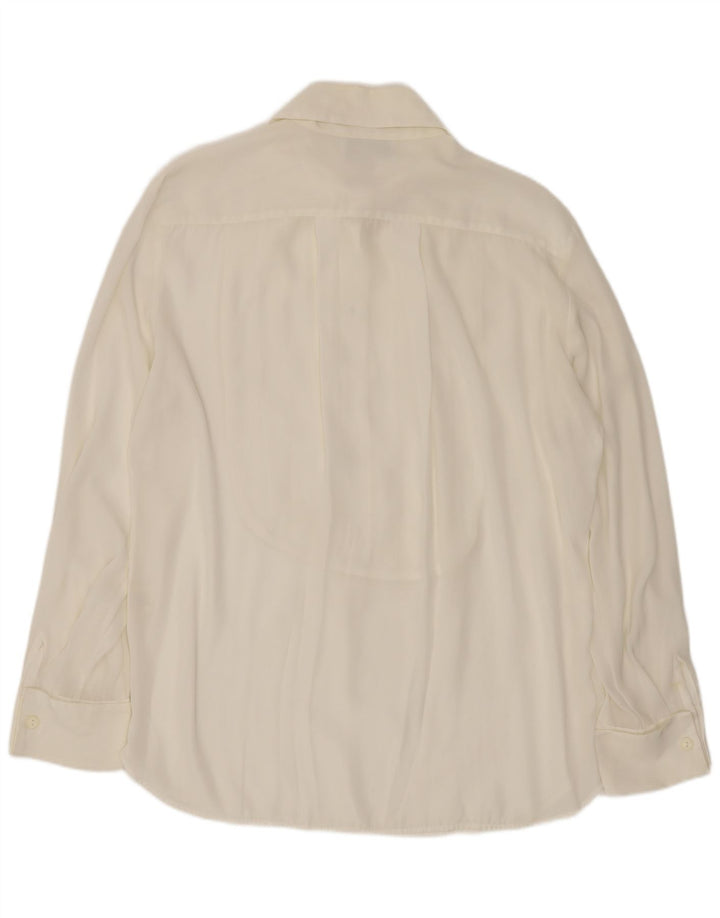 ENJOY Womens Loose Fit Pullover Shirt UK 14 Medium White Polyester