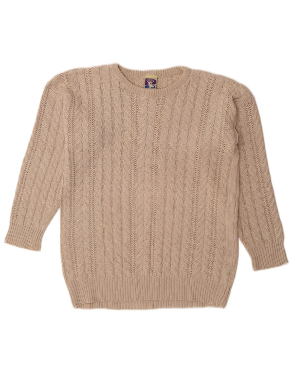 Yessica Dame Boat Neck Jumper Sweater EU 38 Medium Beige Linen