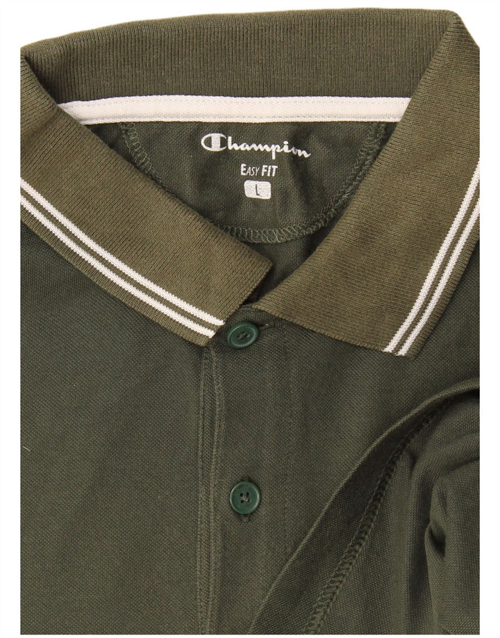 Champion Mens Easy Fit Polo Shirt Large Khaki