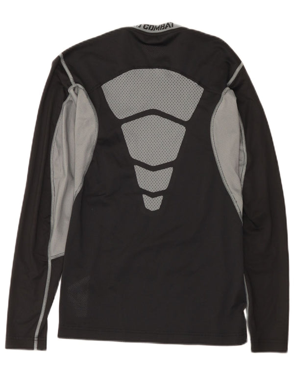 Maglia Nike Dri Fit da uomo a manica lunga piccola nera in poliestere color block