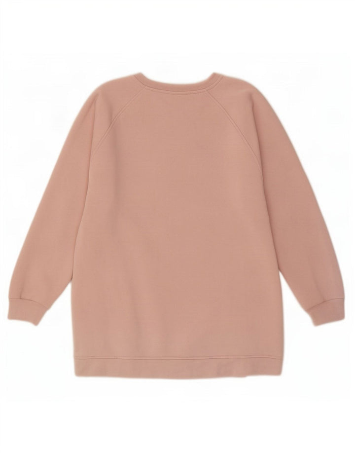 Marks & Spencer Womens Sweatshirt Jumper UK 14 Large Pink Cotton