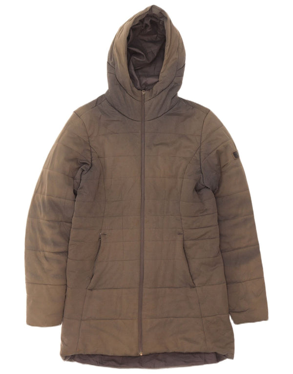 Berghaus Abrigo acolchado con capucha para mujer UK 44 Poliéster gris grande