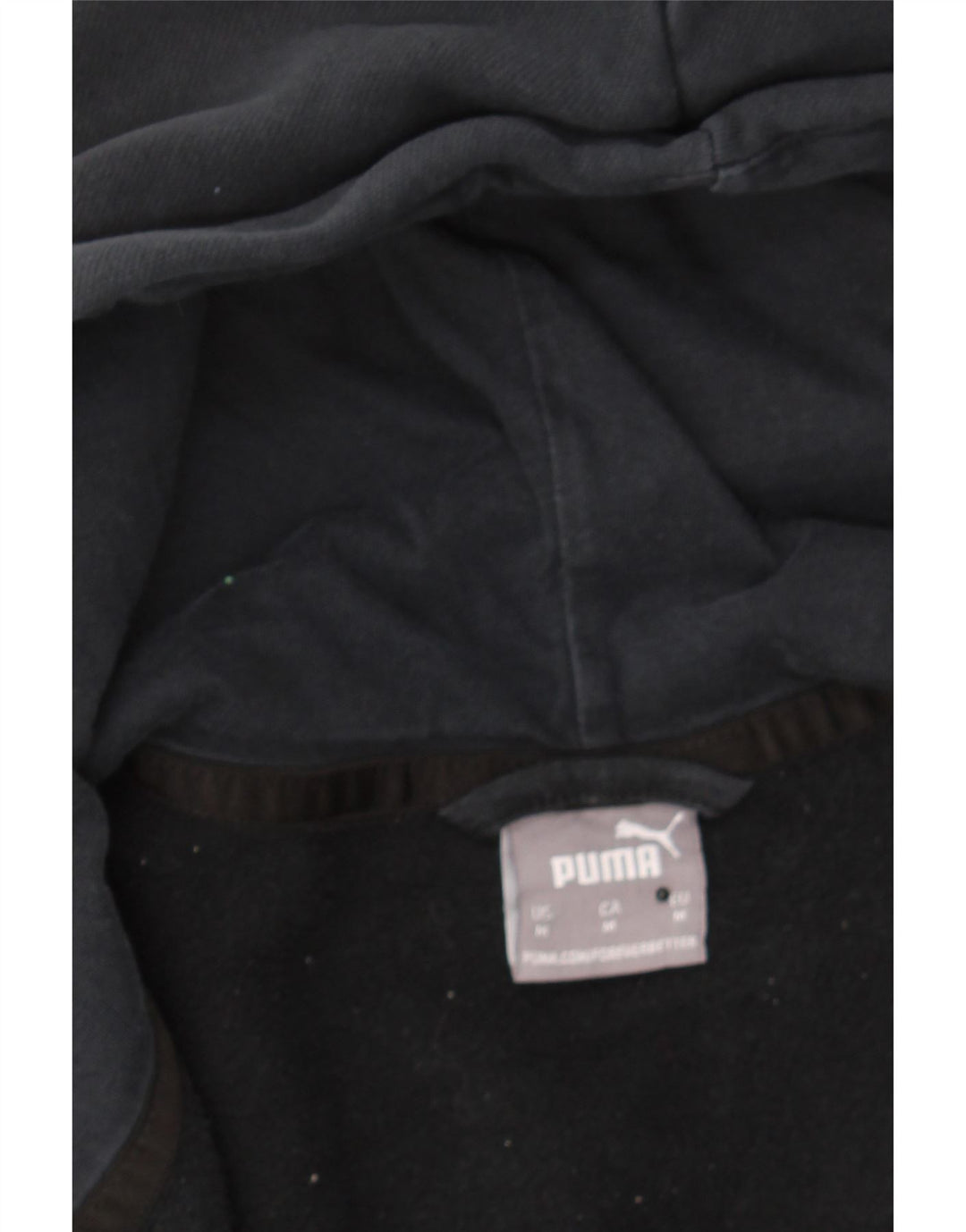 PUMA Mens Zip Hoodie Sweater Medium Black Cotton Vintage Puma and Second-Hand Puma from Messina Hembry 