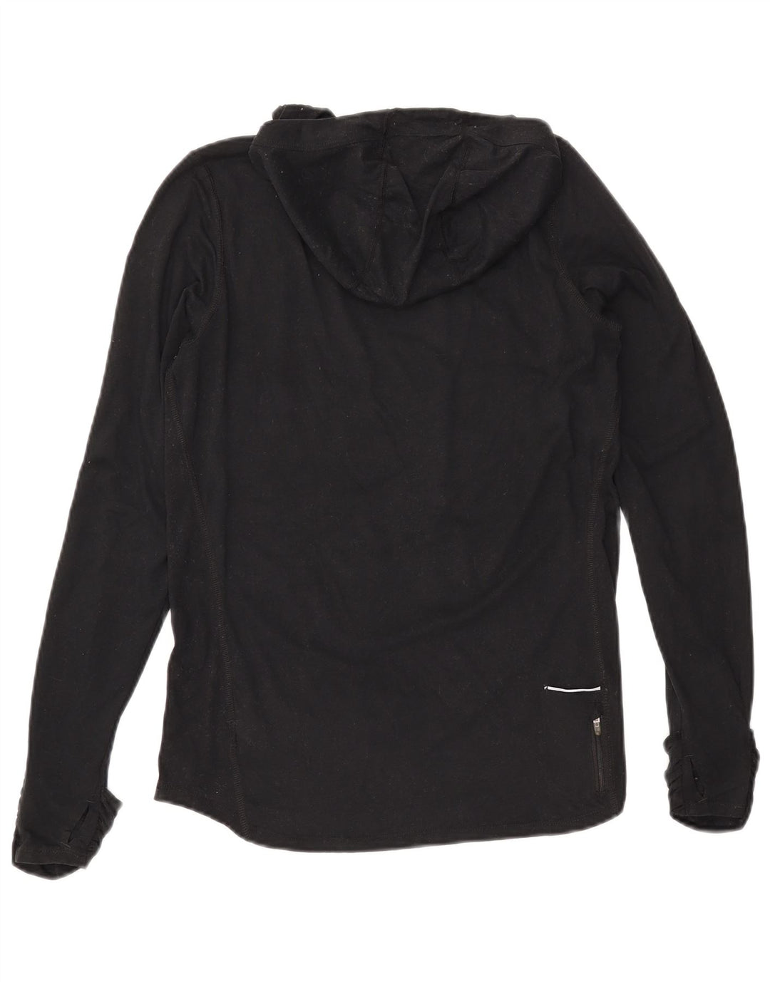 NIKE Γυναικεία κουκούλα Dri Fit Μακρυμάνικο UK 14 Μεσαίο Μαύρο Πολυεστέρας