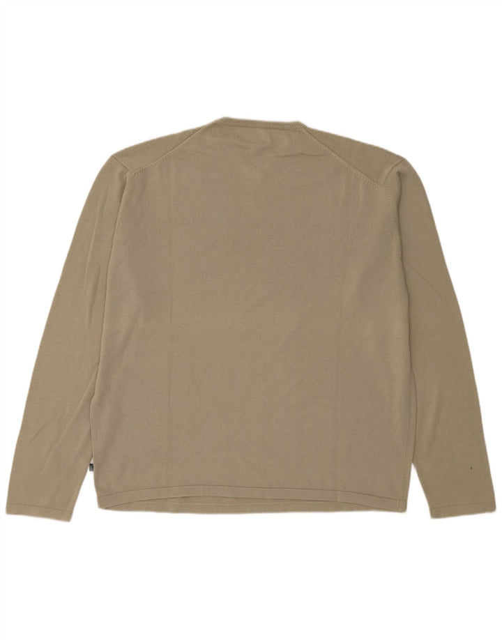 Dockers Mens Khakis V-Neck Jumper Sweater 2XL Khaki