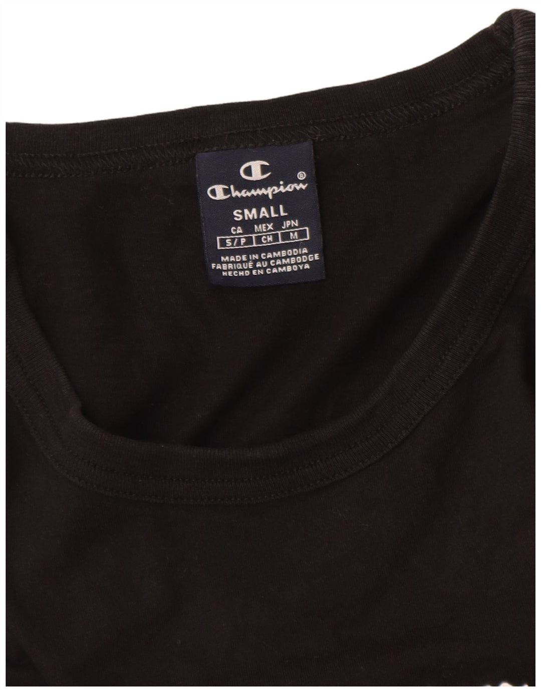 CHAMPION Herren-T-Shirt mit Grafik, Größe S, Schwarz