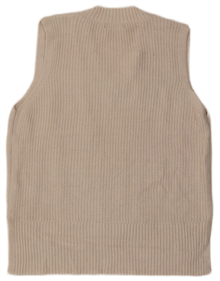 Marks & Spencer Dame Vest Tank Top UK 16 Large Off White Polyester
