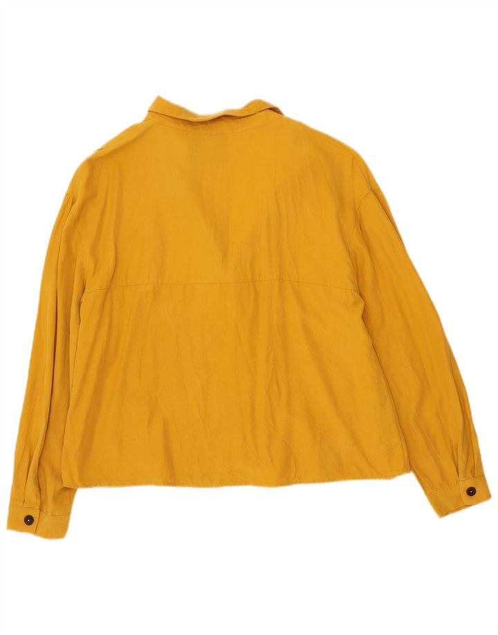 Zara Womens Trafaluc Shirt UK 16 Large Yellow