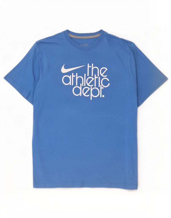 Nike Mens Standard Fit Graphic T-Shirt Top XL Blue Cotton