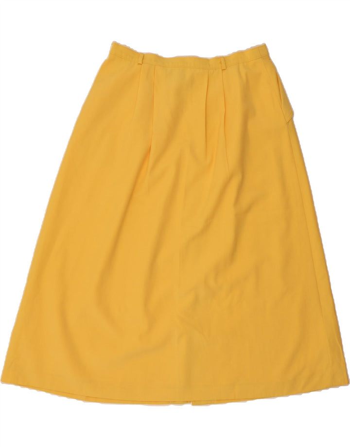 LUCIA Womens A-Line Skirt IT 44 Medium W32  Yellow Polyester Vintage Lucia and Second-Hand Lucia from Messina Hembry 