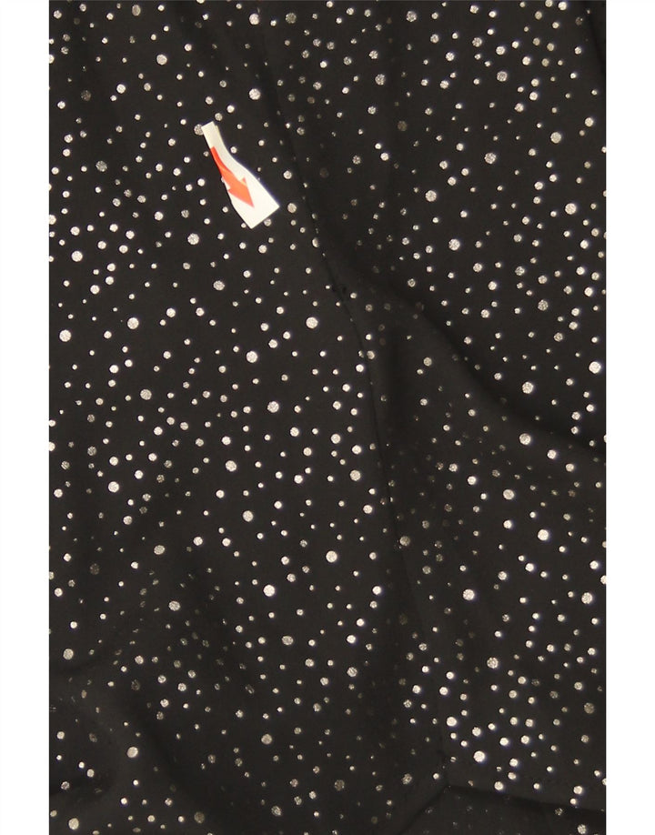 Marks & Spencer Womens Oversized Shirt Blouse UK 18 XL Black Spotted