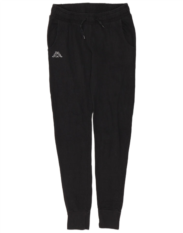 Kappa Damen-Trainingshose, Jogginghose, groß, schwarze Baumwolle