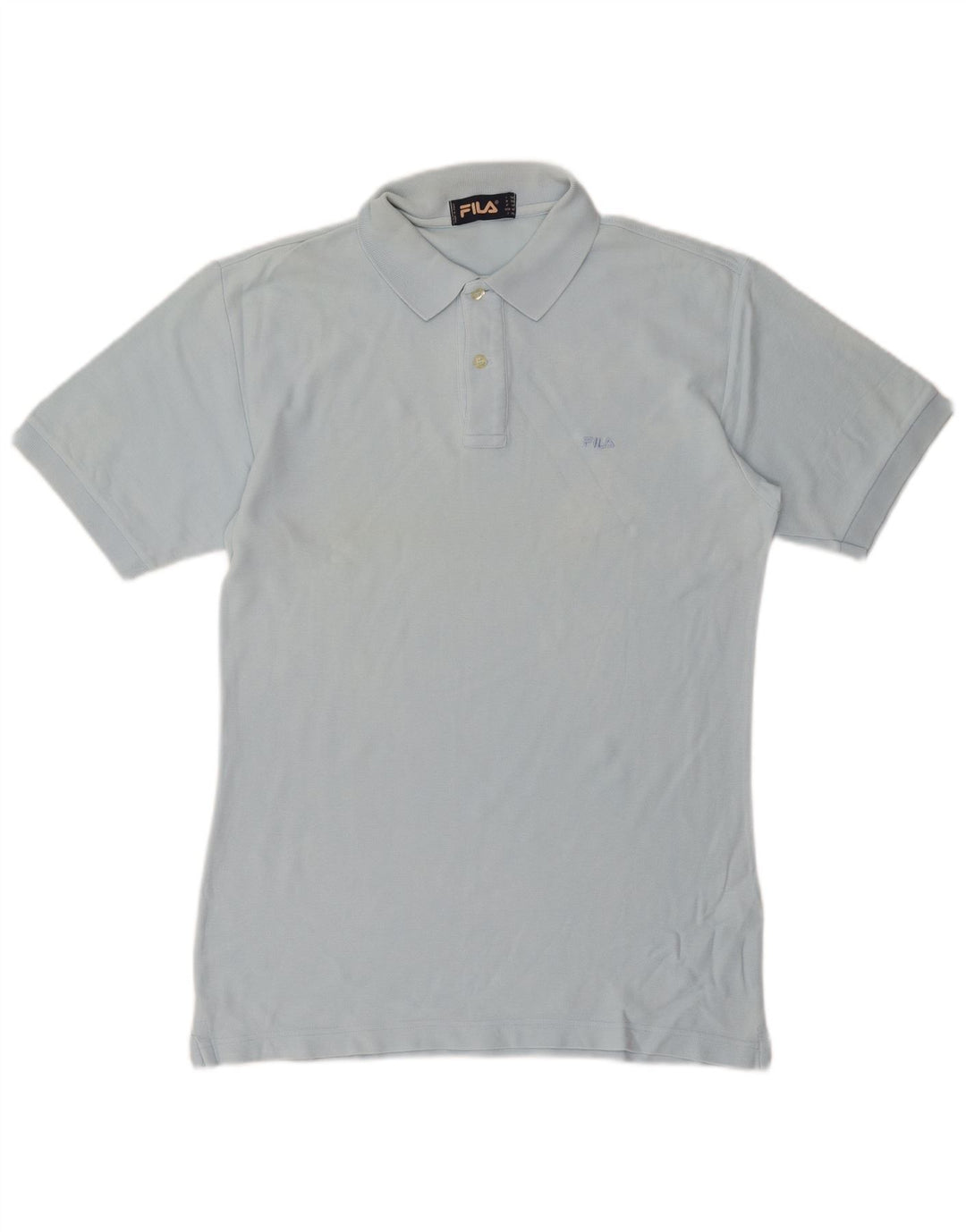 FILA Mens Polo Shirt IT 50 Medium Blue Cotton