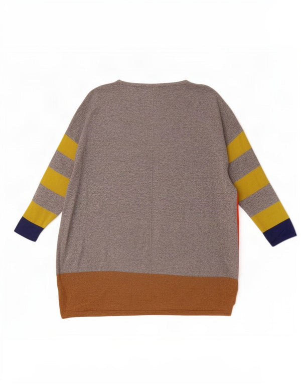Boden Maglione da donna con scollo a barca con maniche a 3/4 UK 10 piccolo multicolore
