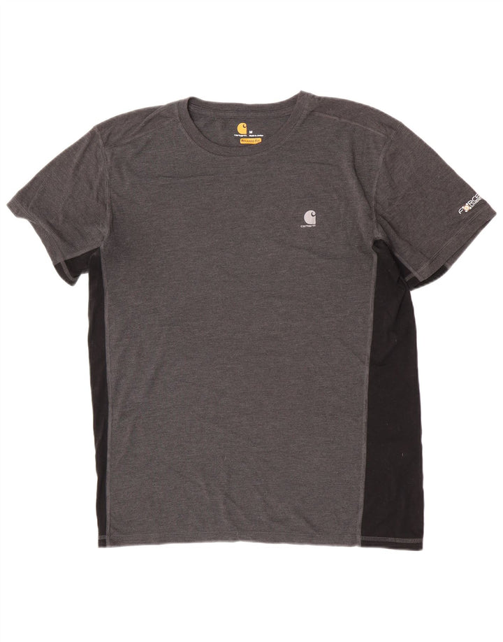 Carhartt Herre Relaxed Fit T-Shirt Top Medium Grey Colourblock Polyester