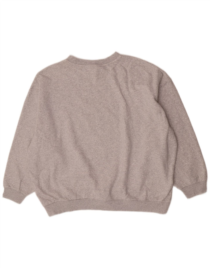 Adidas Dame Oversized Sweatshirt Jumper UK 14 Stor Grå Bomuld