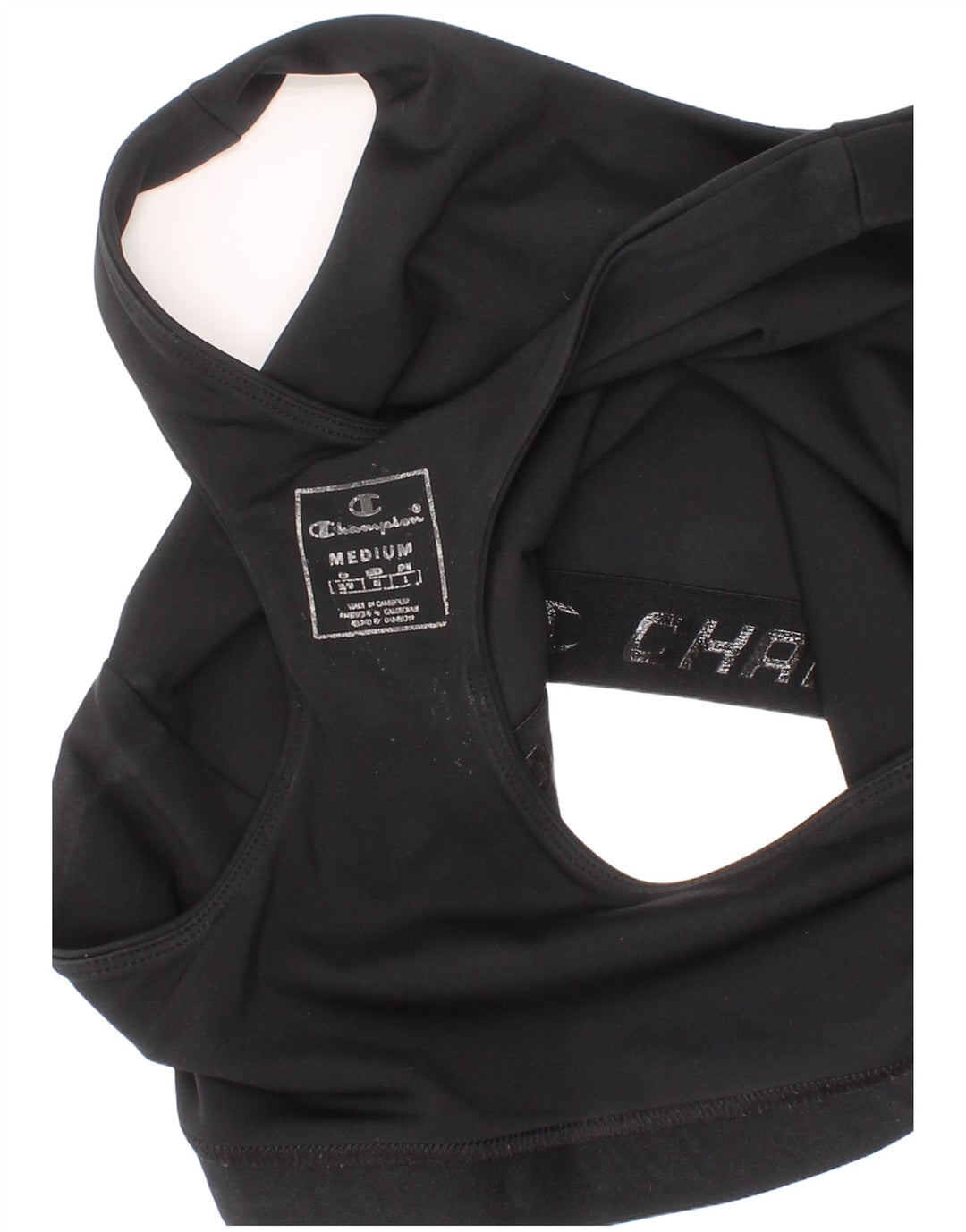Champion Womens Graphic Sport Bra Top Medium Black Sports